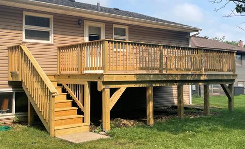 Wood deck in Lombard IL 2026 A-Affordable Decks